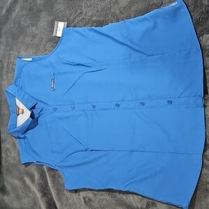 Eddie Bauer Freedry Water Guide Sleeveless Shirt Top Blue Size 2XL Tall Blue